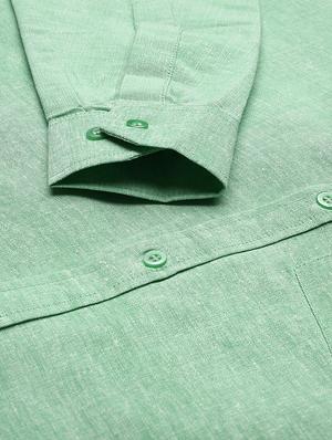 green solid casual shirt - 18024492 - Standard Image - 5