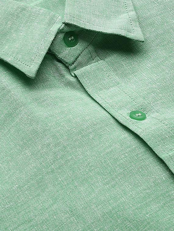 green solid casual shirt - 18024492 - Zoom Image - 6