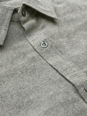 grey solid casual shirt - 18024493 - Standard Image - 6