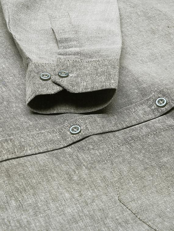 grey solid casual shirt - 18024493 - Zoom Image - 5