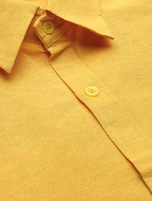 yellow solid casual shirt - 18024494 - Standard Image - 6