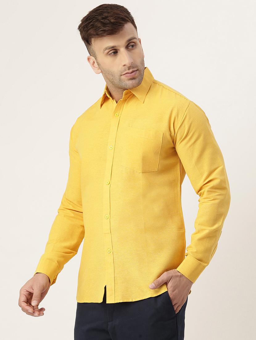 yellow solid casual shirt - 18024494 - Zoom Image - 2