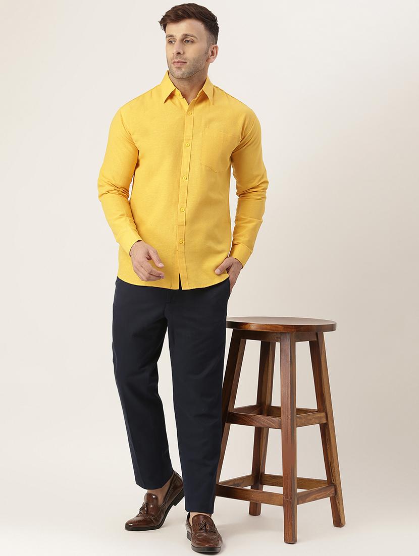 yellow solid casual shirt - 18024494 - Zoom Image - 4