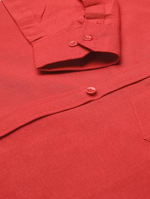 red solid casual shirt - 18024500 - Standard Image - 5