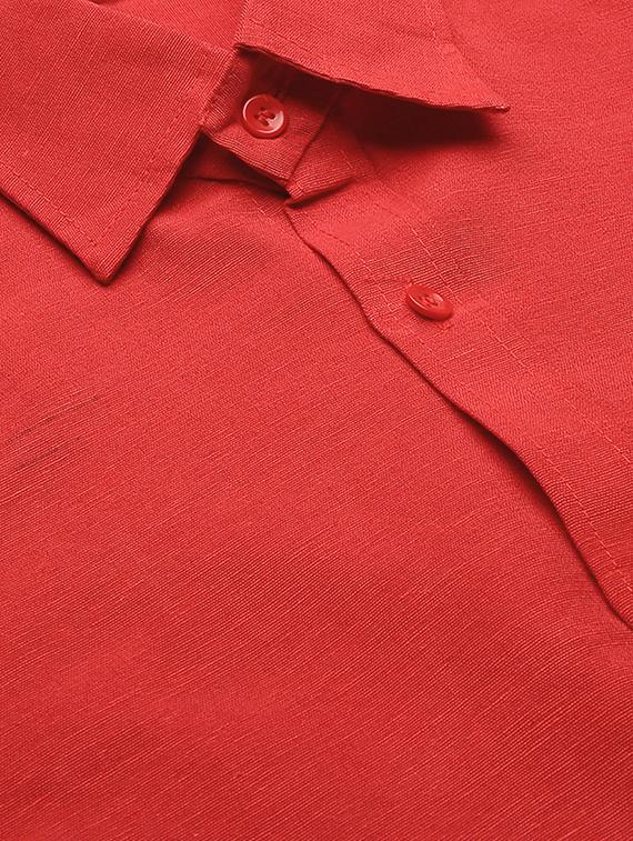 red solid casual shirt - 18024500 - Zoom Image - 6