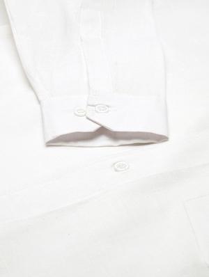 white solid casual shirt - 18024503 - Standard Image - 5