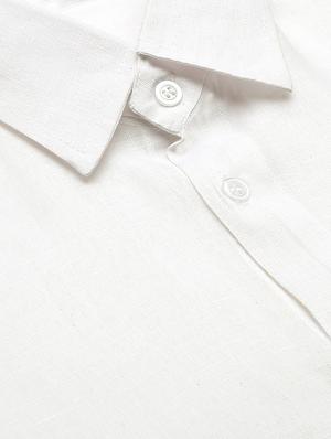 white solid casual shirt - 18024503 - Standard Image - 6