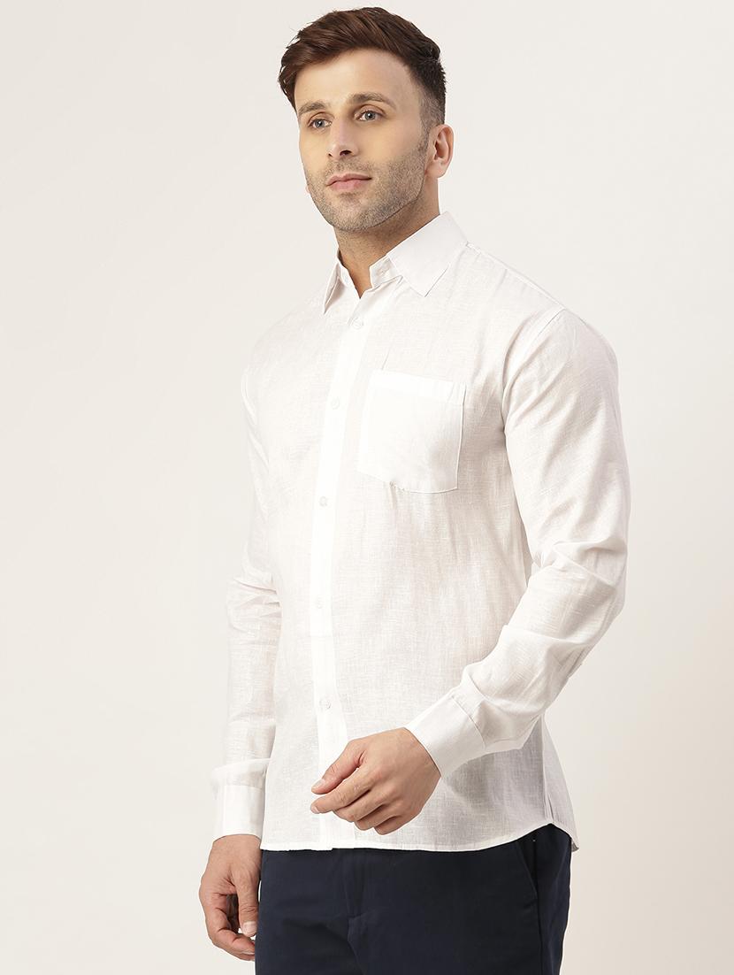 white solid casual shirt - 18024503 - Zoom Image - 2