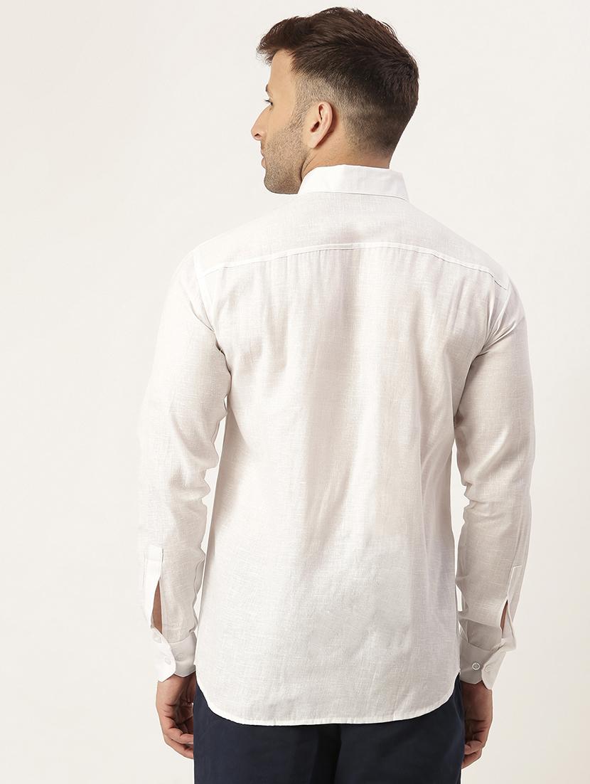 white solid casual shirt - 18024503 - Zoom Image - 3