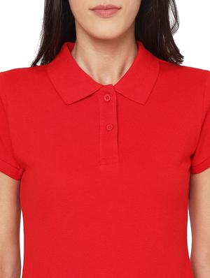 polo neck solid tee - 18024542 - Standard Image - 5
