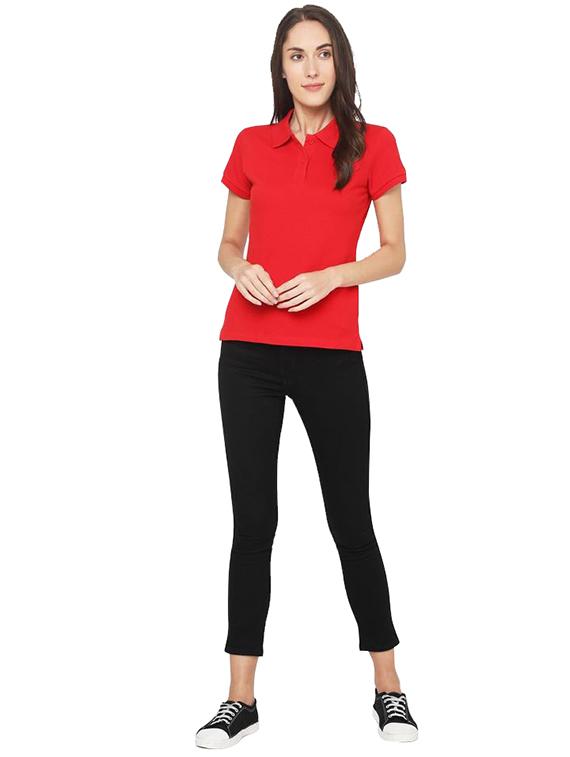 polo neck solid tee - 18024542 - Zoom Image - 4