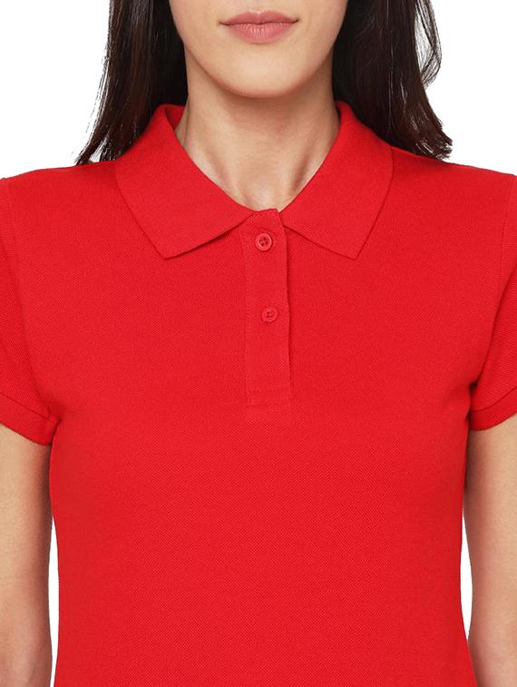 polo neck solid tee - 18024542 - Zoom Image - 5