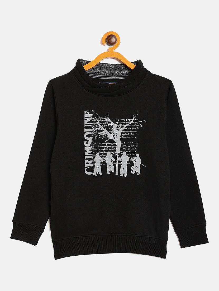 black printed sweatshirt - 18024724 - Zoom Image - 1