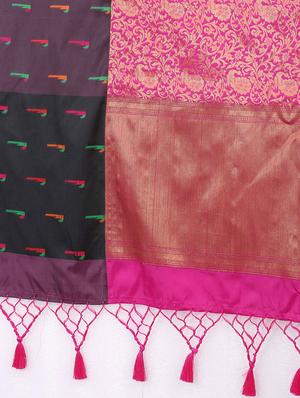 pink art silk kanjivaram saree with blouse - 18024766 - Standard Image - 4
