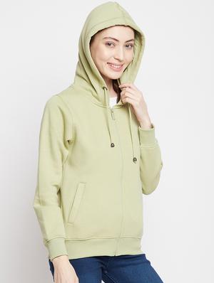 hooded neck solid sweatshirt - 18024868 - Standard Image - 2