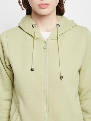hooded neck solid sweatshirt - 18024868 - Standard Image - 6