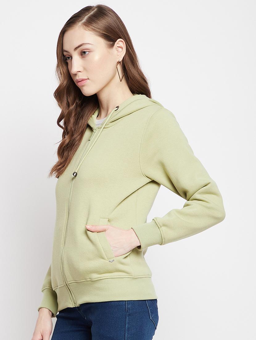 hooded neck solid sweatshirt - 18024868 - Zoom Image - 3