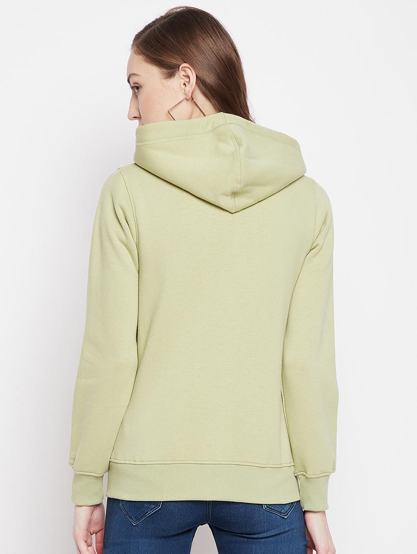 hooded neck solid sweatshirt - 18024868 - Zoom Image - 4