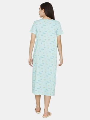 round neck printed sleepshirt - 18024890 - Standard Image - 3