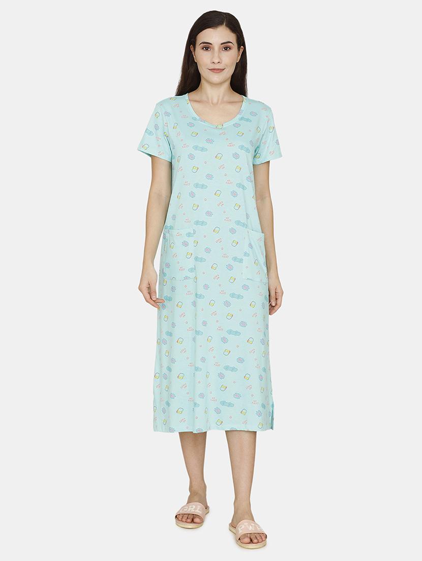 round neck printed sleepshirt - 18024890 - Zoom Image - 1