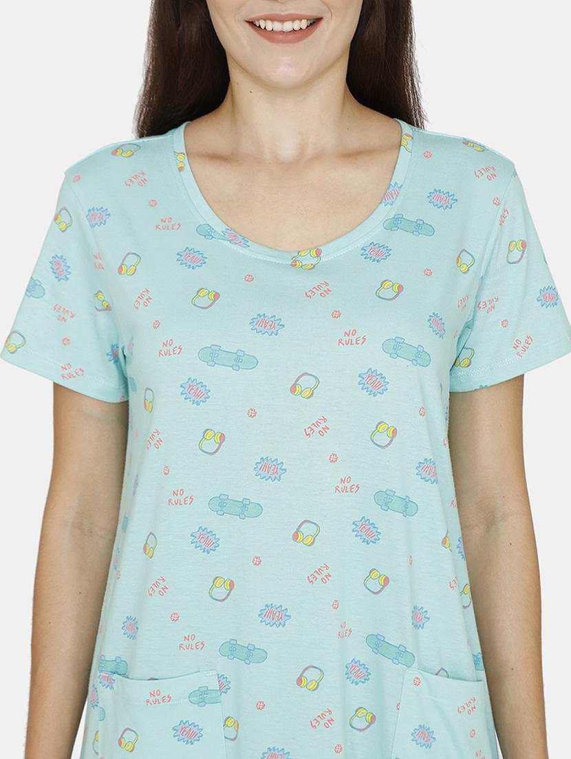 round neck printed sleepshirt - 18024890 - Zoom Image - 4