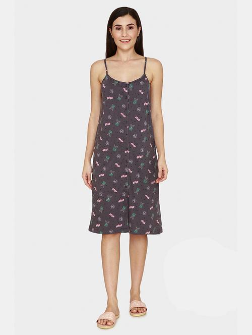 cami neck printed sleepshirt - 18024891 - Standard Image - 1