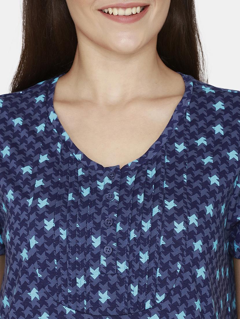 v-neck printed sleepshirt - 18024906 - Zoom Image - 4