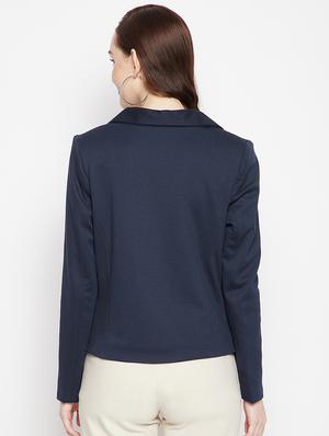 lapel neck casual blazer - 18024996 - Standard Image - 4