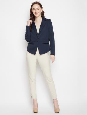 lapel neck casual blazer - 18024996 - Standard Image - 5