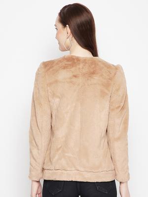 zip up solid casual blazer - 18024999 - Standard Image - 4