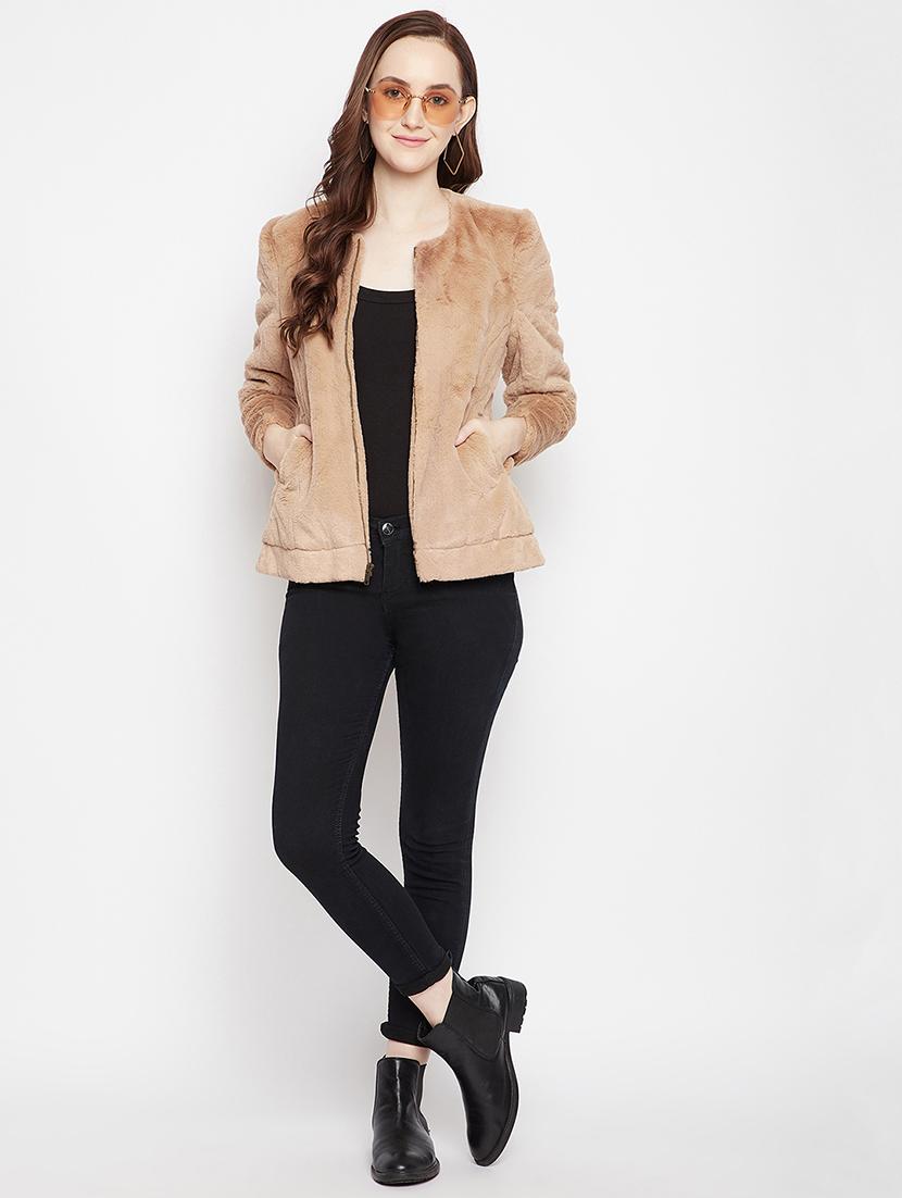zip up solid casual blazer - 18024999 - Zoom Image - 5