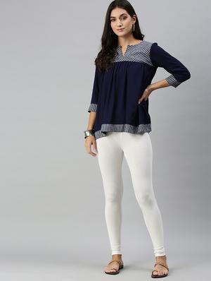 white solid legging - 18025014 - Standard Image - 3