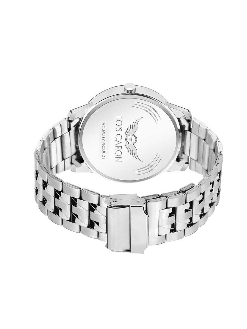 silver strap day & date functioning watch for boys analog watch - 18025134 - Zoom Image - 3