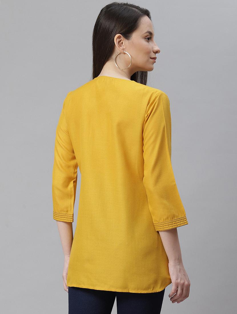 notch neck solid top - 18025958 - Zoom Image - 3