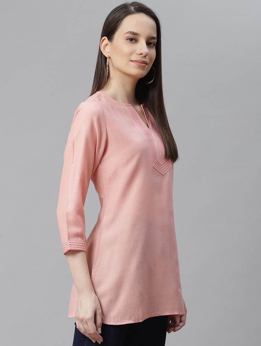 notch neck solid top - 18025960 - Zoom Image - 2