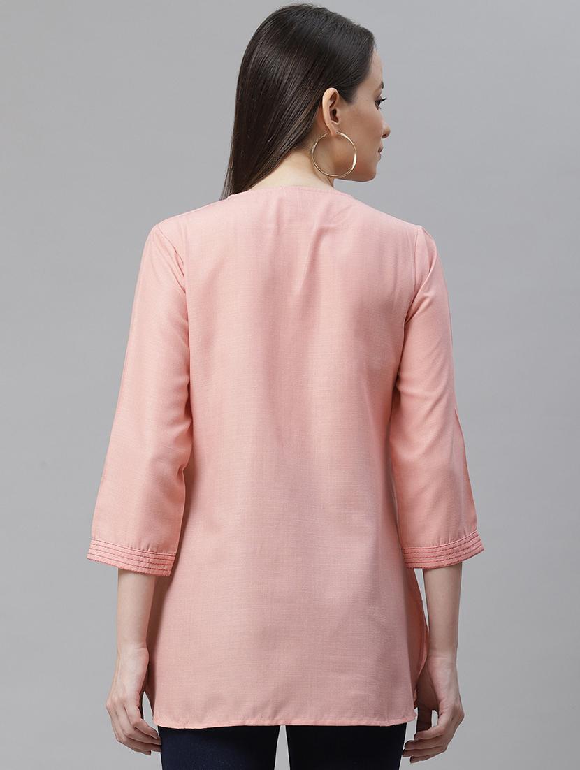 notch neck solid top - 18025960 - Zoom Image - 3