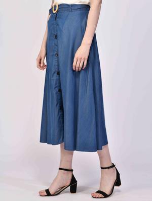 mid rise denim skirt - 18026072 - Standard Image - 2