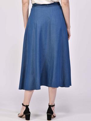 mid rise denim skirt - 18026072 - Standard Image - 3