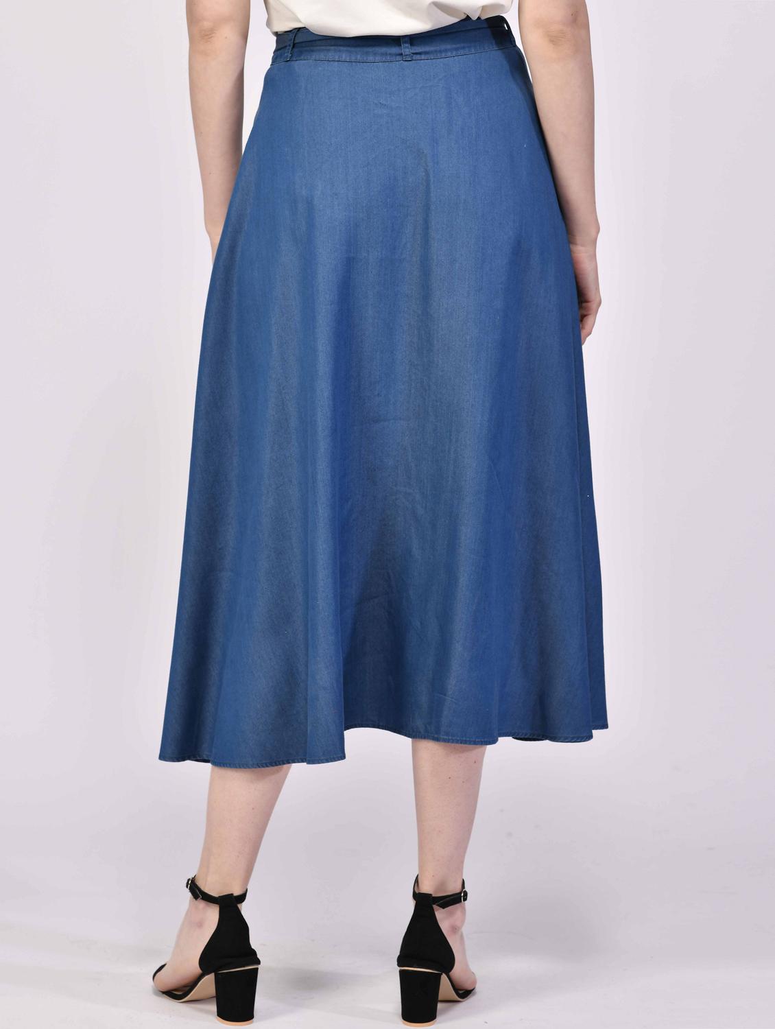 mid rise denim skirt - 18026072 - Zoom Image - 3