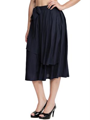 tie front flared skirt - 18026077 - Standard Image - 2