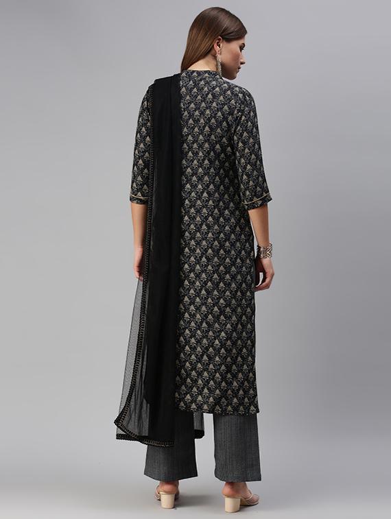 printed unstitched suit set - 18026244 - Zoom Image - 3