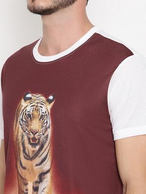 brown front print t-shirt - 18026466 - Standard Image - 5