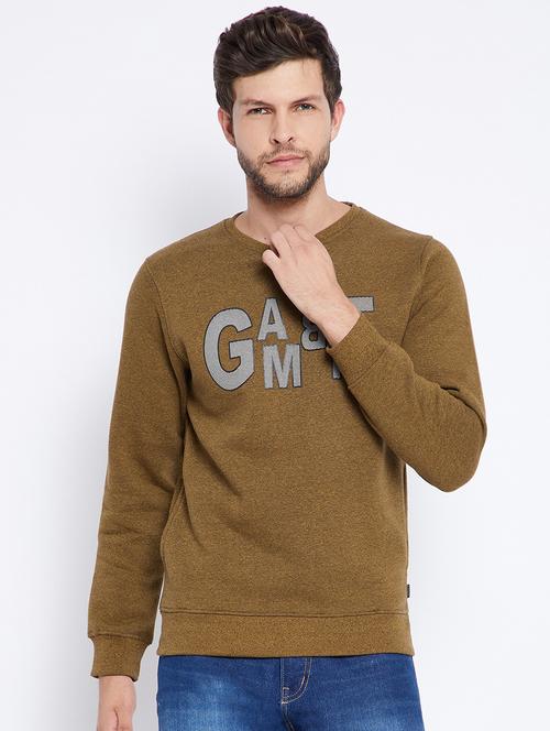 olive green printed sweatshirt - 18027135 - Standard Image - 1