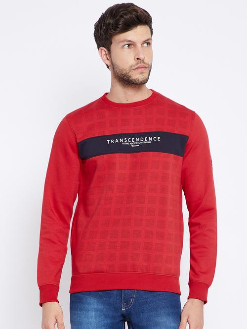 red printed sweatshirt - 18027143 - Standard Image - 1