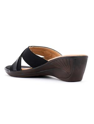 black slip on wedge - 18027275 - Standard Image - 3