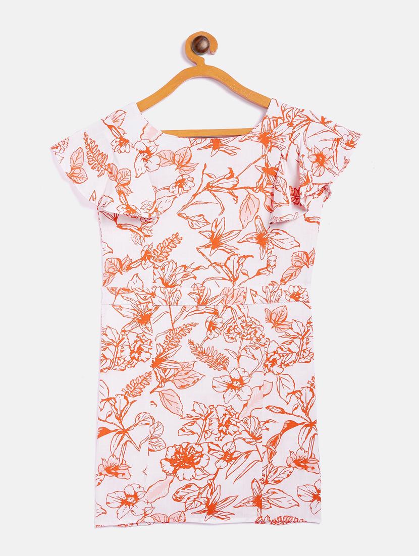 orange floral frock - 18027369 - Zoom Image - 2