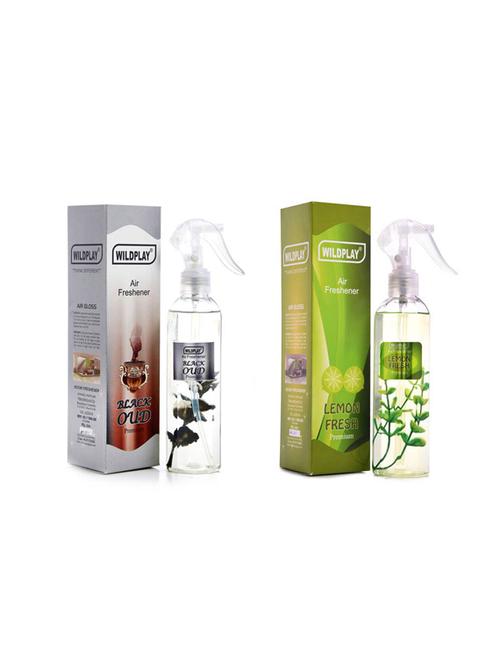 wildplay combo room freshener 250ml black oud, 250ml lemon fresh - 18027524 - Very Small Image - 1