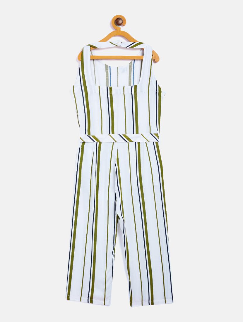 green striped full length jumpsuit - 18028062 - Zoom Image - 2