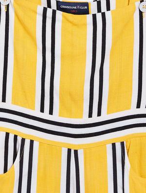yellow striped full length jumpsuit - 18028063 - Standard Image - 3