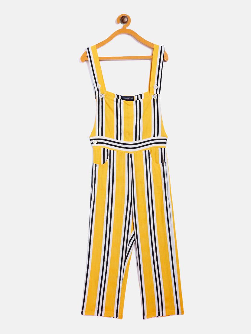 yellow striped full length jumpsuit - 18028063 - Zoom Image - 1
